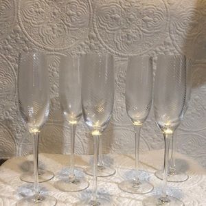Gorham handmade champagne flutes, set of‎ 8